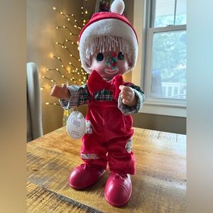 Precious Moments Festive Red and Green Doll vintage 90’s “Ho ho ho Bo” holiday
